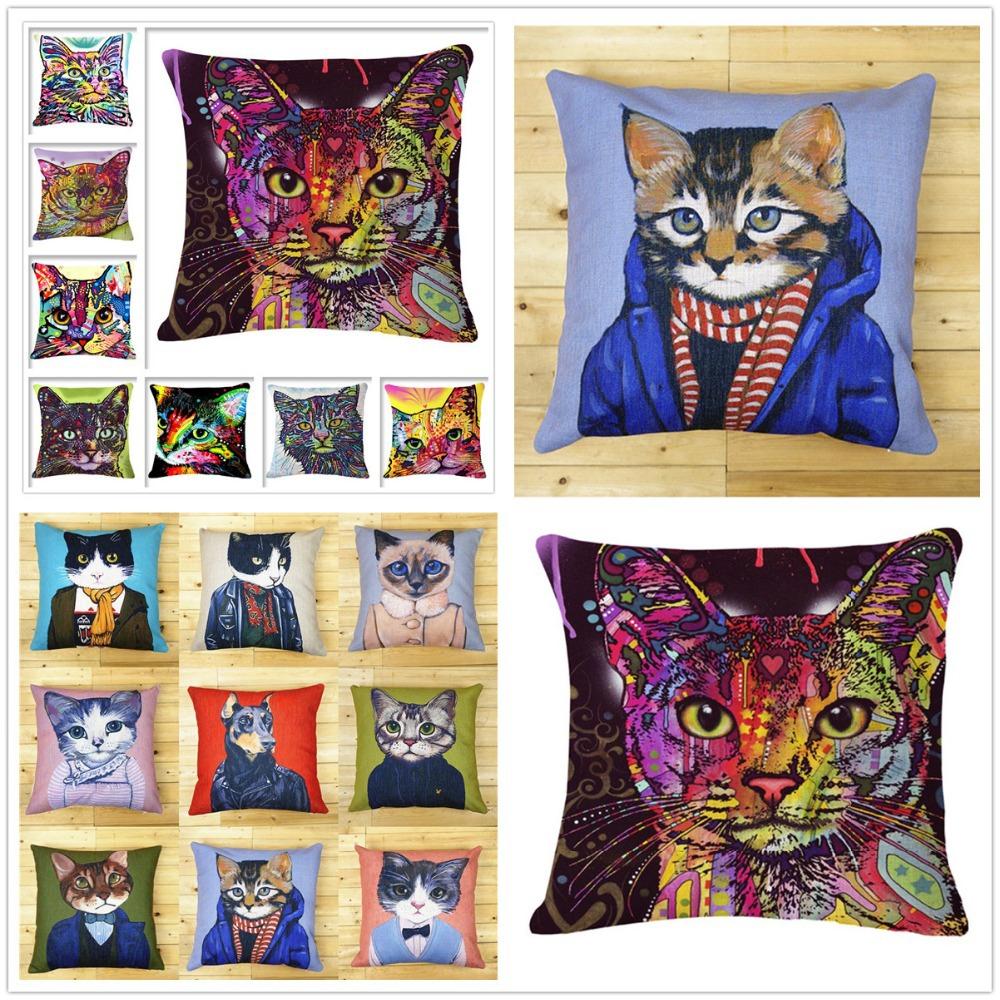 Cats with Personality Home Cushion Pillow Cases