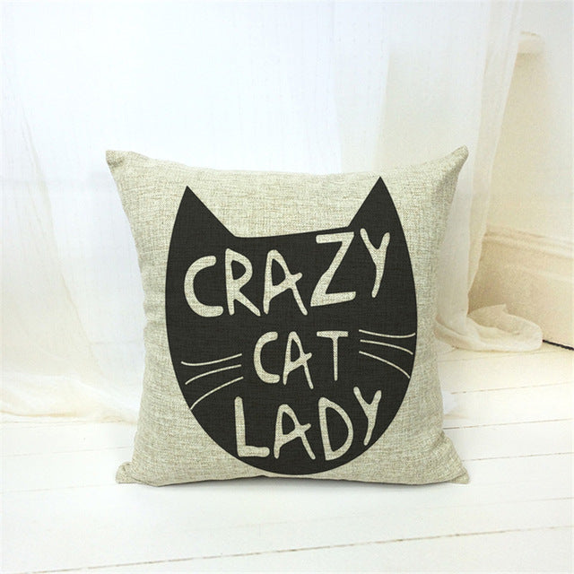 Crazy Cat Lady Home Cushion Pillow Cases
