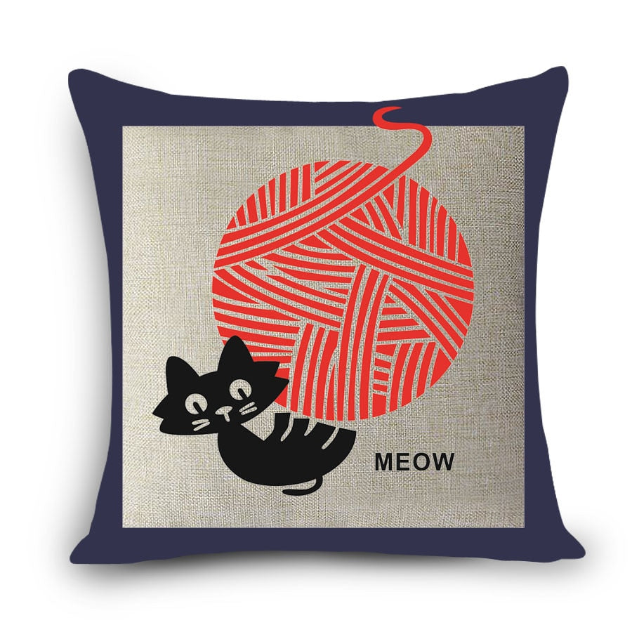Cat Art Home Cushion Pillow Cases