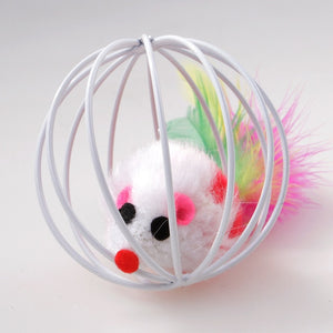 Mouse in a Cage Ball Cat Toy