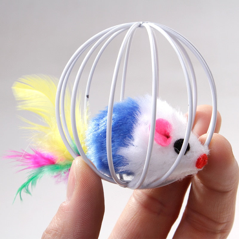 Mouse in a Cage Ball Cat Toy